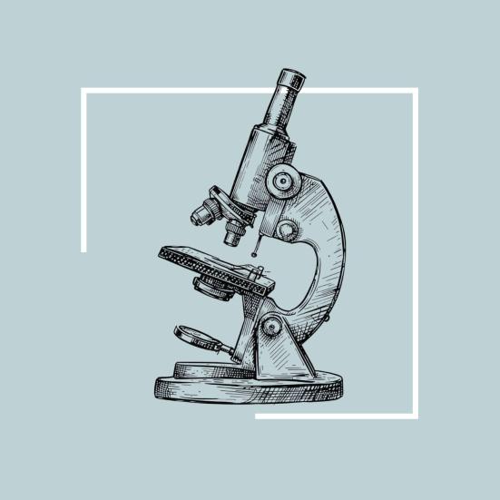 Stregtegning af mikroskop