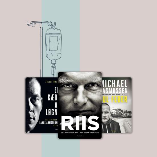 Grafik med bøger om Tour de France skurke