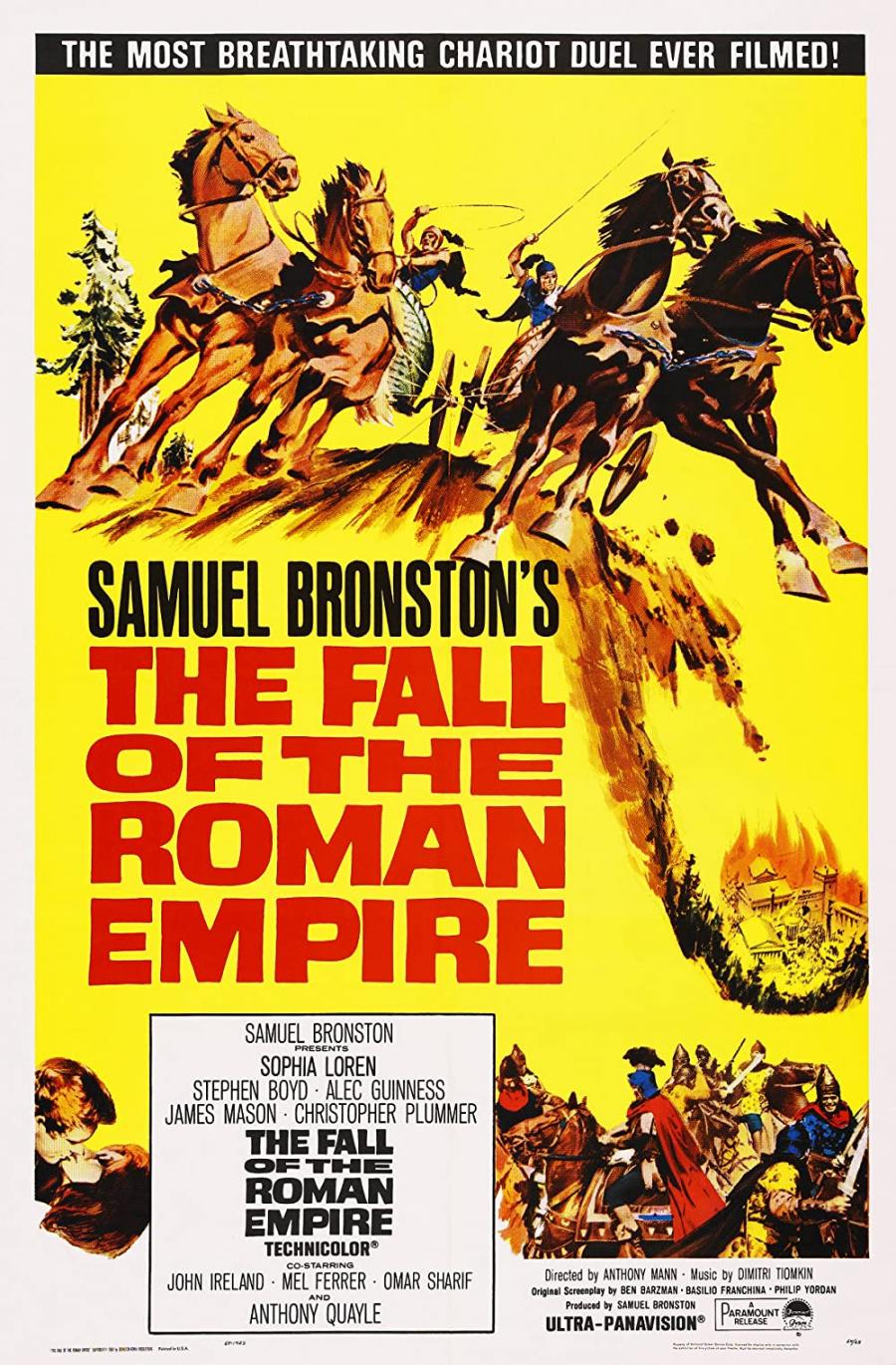 Plakat fra filmen 'The Fall of the Roman Empire'
