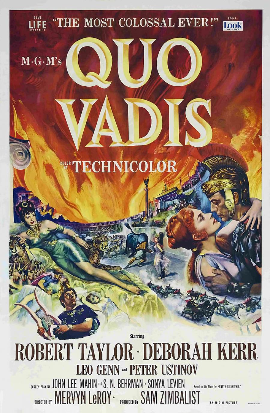 Plakat fra filmen "Quo Vadis"