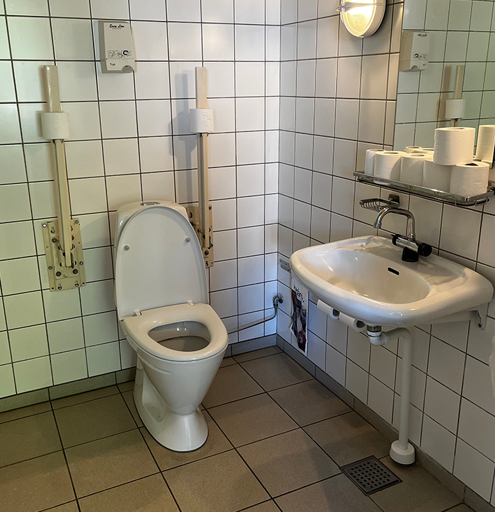 Toilettet på Vedbæk Bibliotekstilbud
